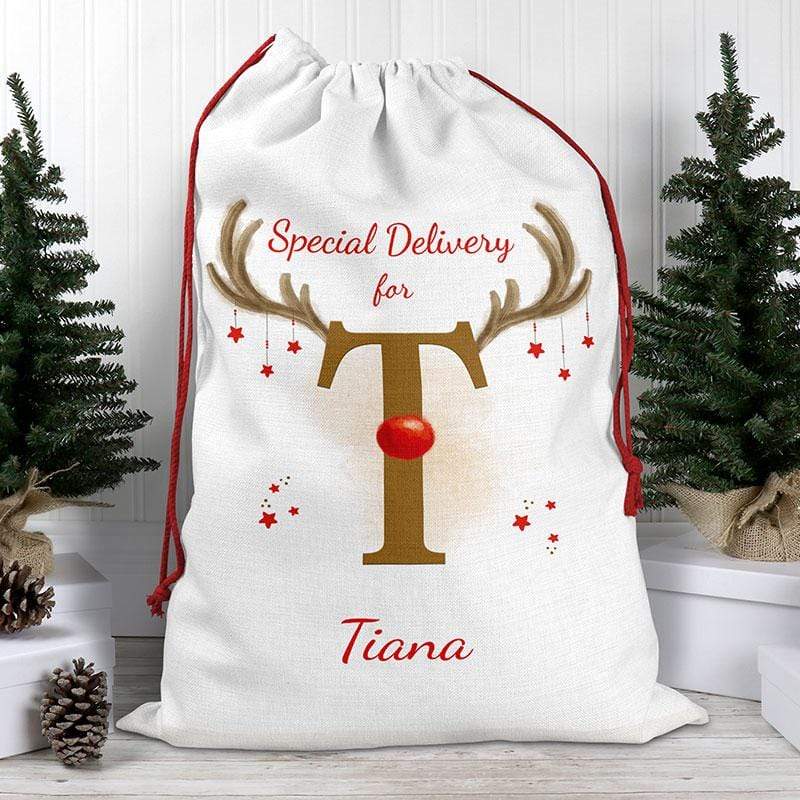 Alphabet Initial Santa Sack